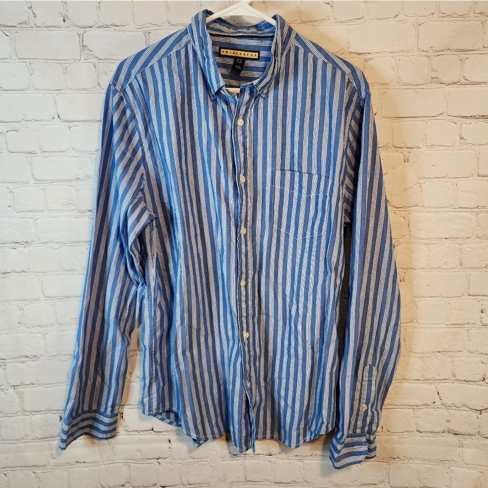Men's Prince & Fox longsleeve button-down shirt, size Large